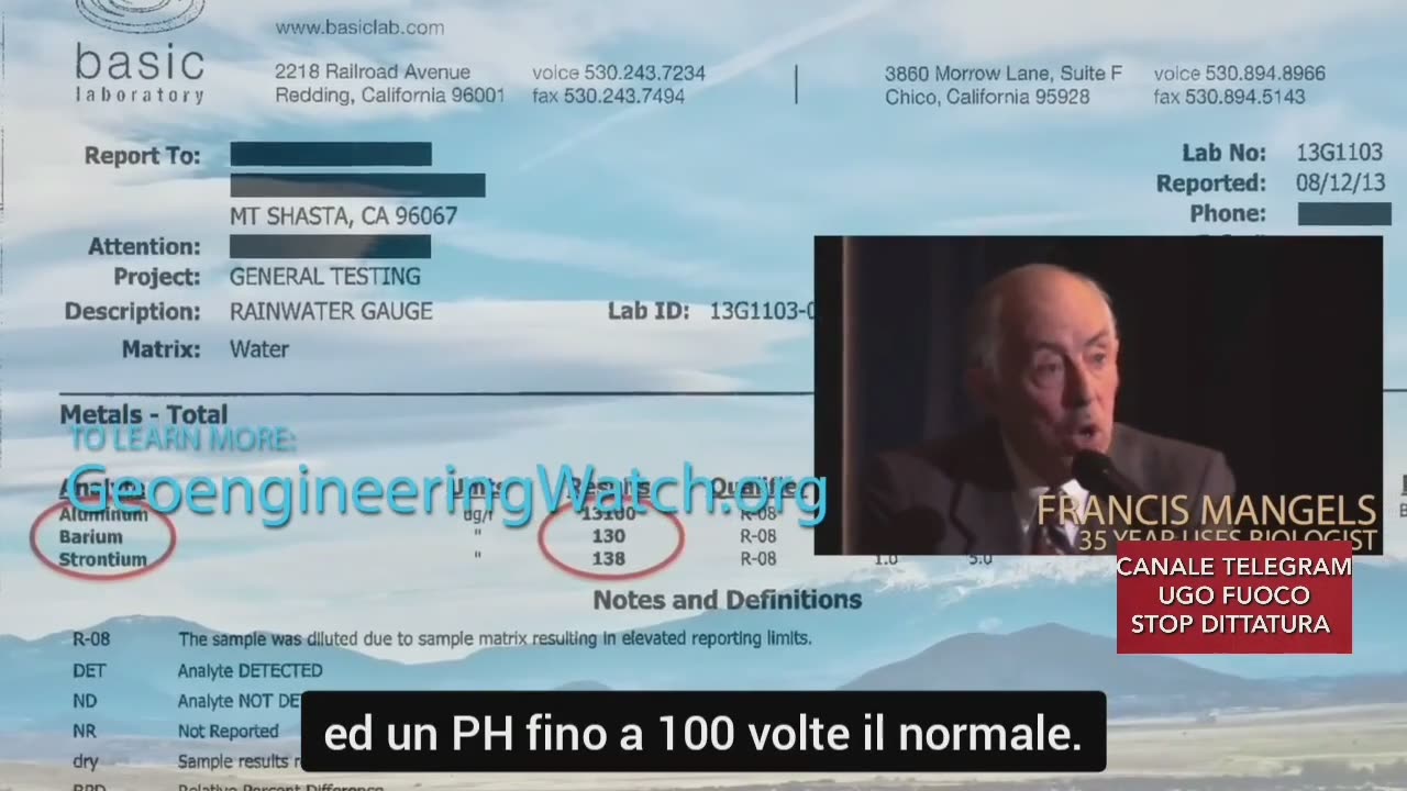 GEOINGEGNERIA: l'alluminio avvelena le acque
