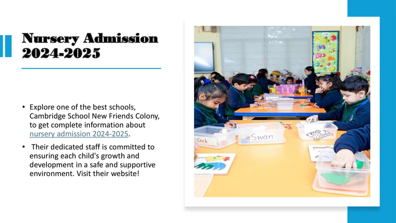 Nursery Admission 2024-2025