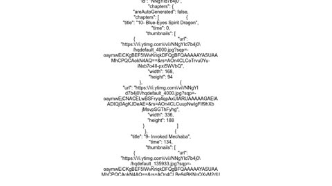 How do I get info about a Youtube video39s chapters from the API
