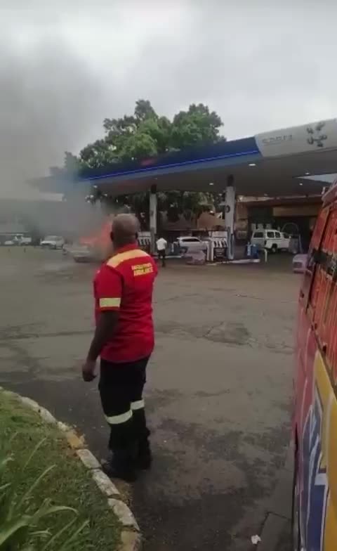 Burning Vehicle