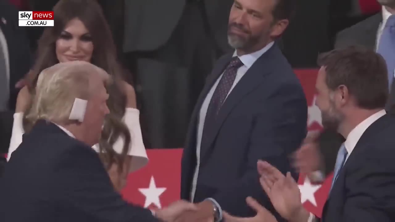Donald Trump swells with emotion as crowd chants 'fight!' at RNC