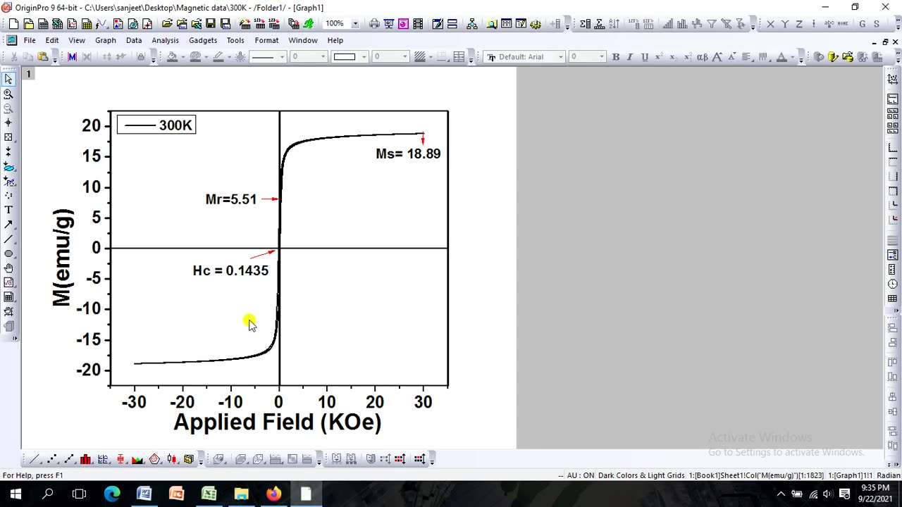 How to plot switching field distribution with the help of room temperature dM_dH versus H curve.