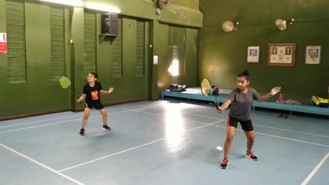 Beginners badminton training