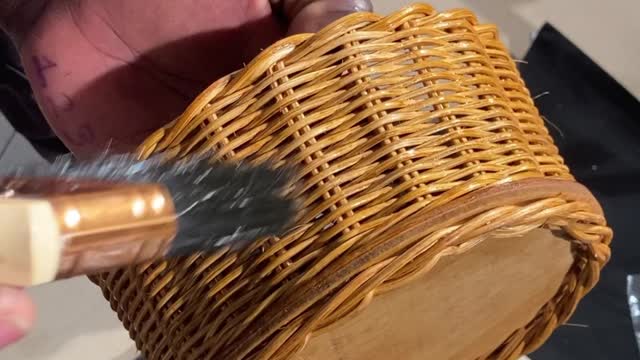 How rattan basketry weaving is done.