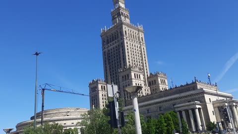 Skyscrapers in the center of Warsaw