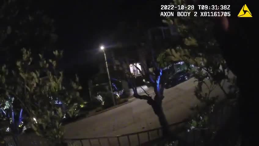 Police Cam of Paul Pelosi assault , Nancy Pelosi's husband at there San Francisco property