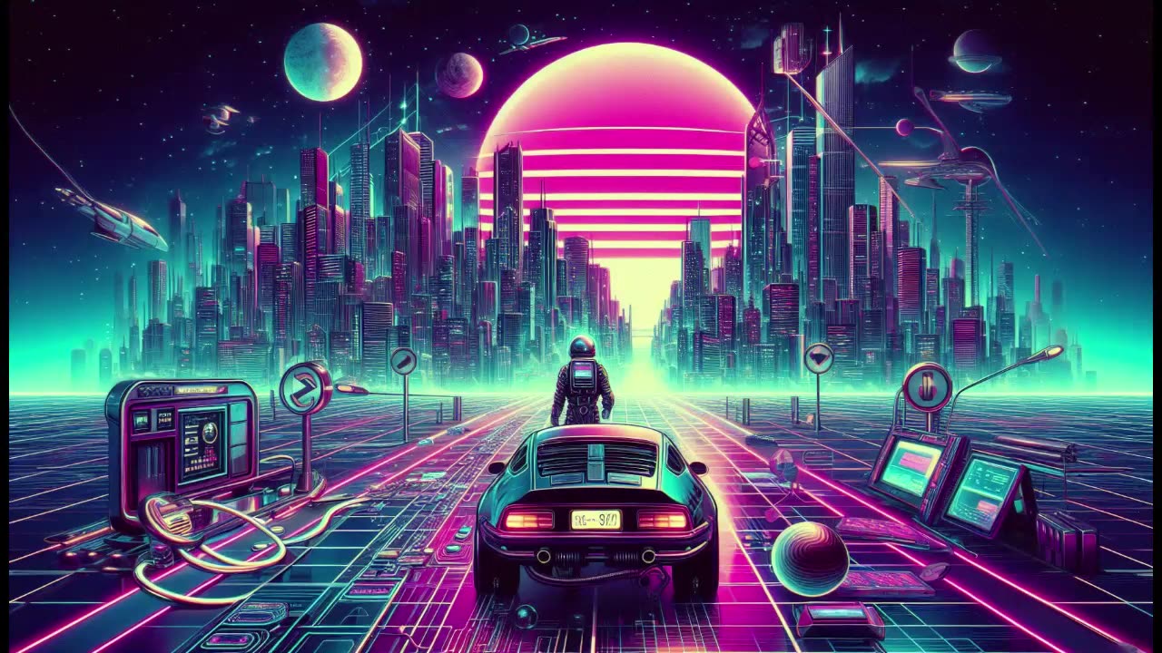 Retro-Futuristic Synthwave Music Journey