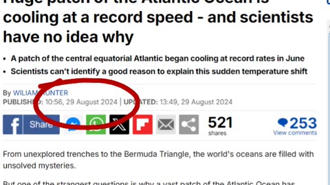 9. Cooling sea temperatures