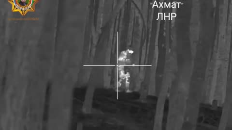 Russian sniper from Akhmat spetsnaz eliminate AFU sniper group