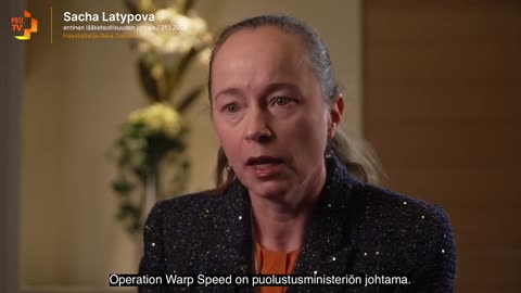Sacha Latypova intervjuas under Läkaruppropets konferens