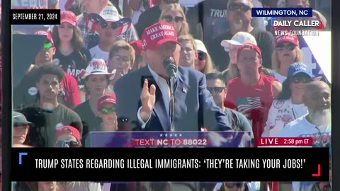 Trump Says About Illegal Immigrants: 'They're Taking Your Jobs!