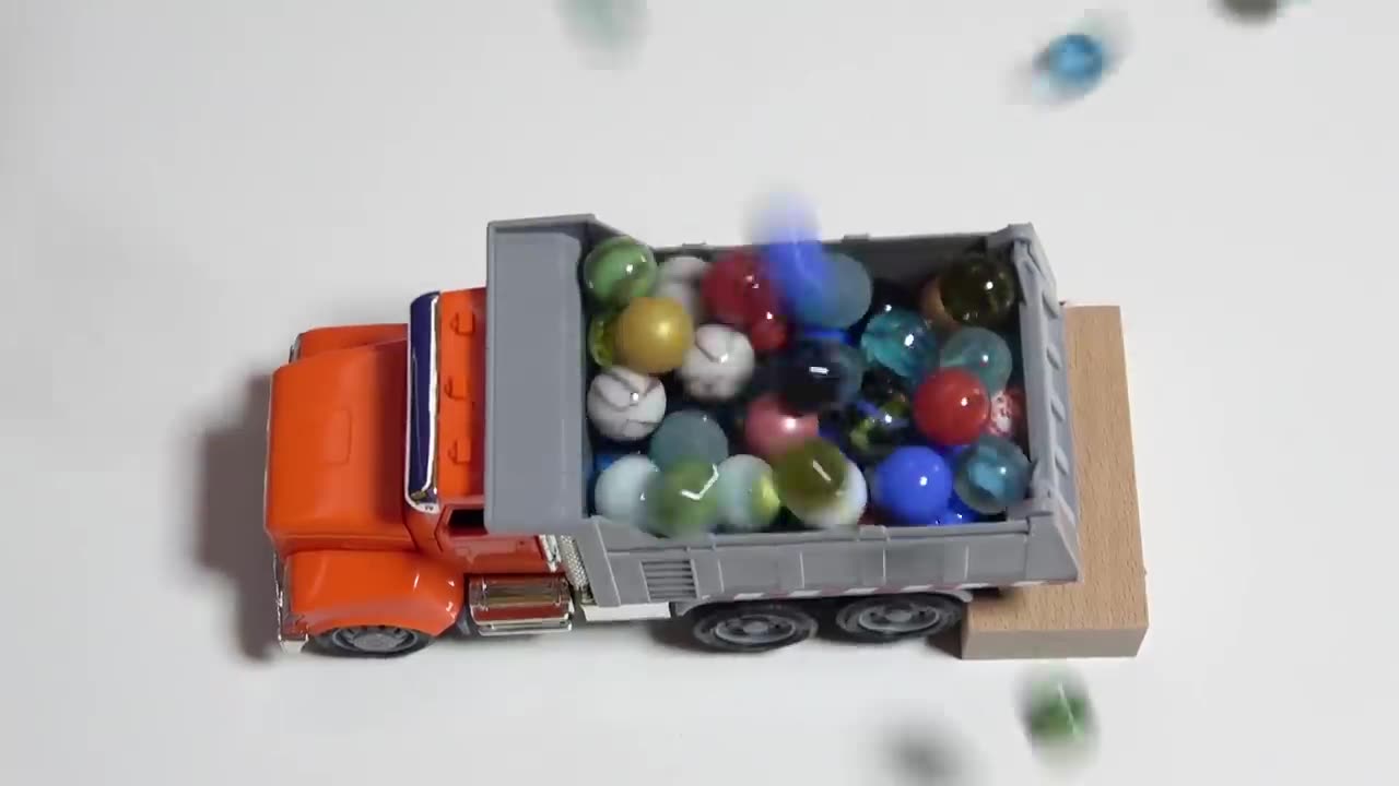 Marble Run Race , Dump Truck, Garbage Truck