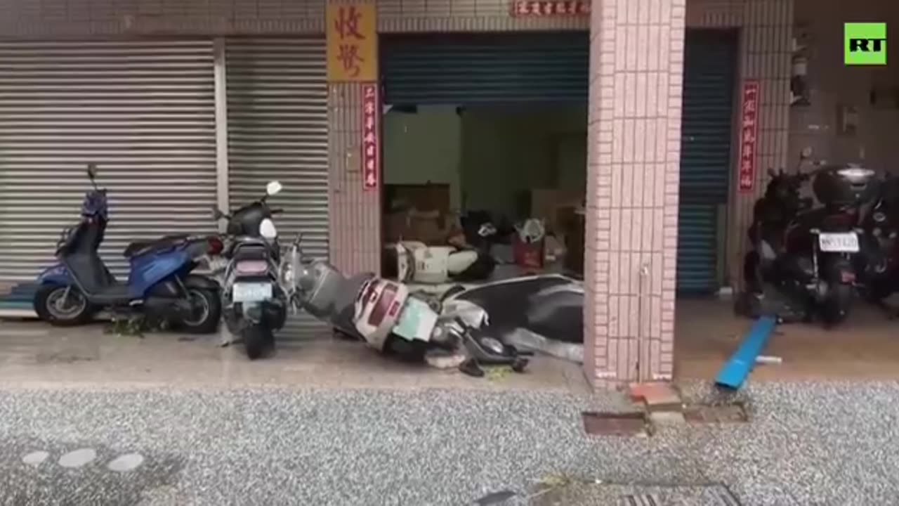 ❗Typhoon Krathon made its landfall in Taiwan's major port city of Kaohsiung