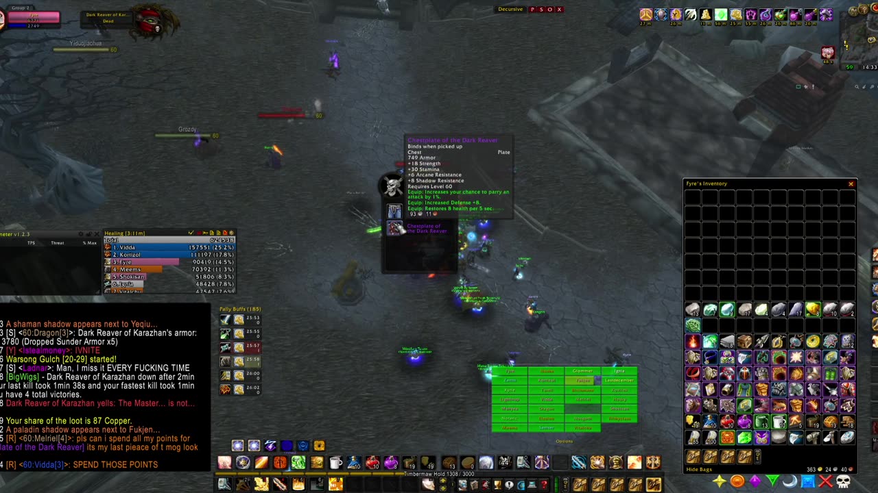 Turtle wow - PUG Dark Reaver - world boss - Paladin POV - 17 November