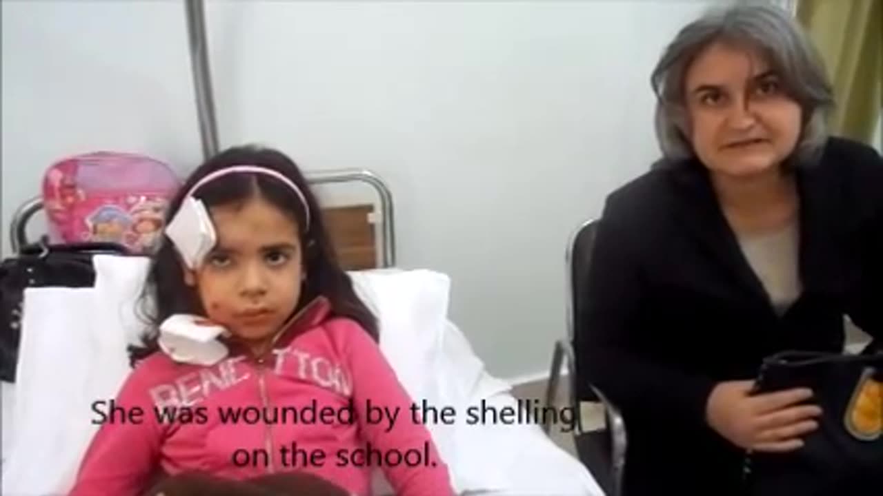 (2014) Children injured by terrorist shelling of Manar school, old Damascus