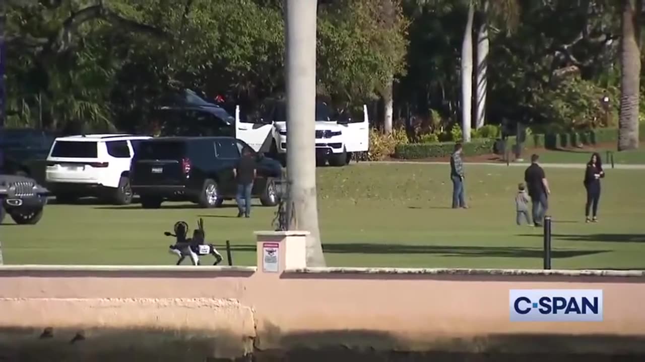 THE FUTURE IS HERE_ Robot Dogs Spotted Patrolling Mar-a-Lago