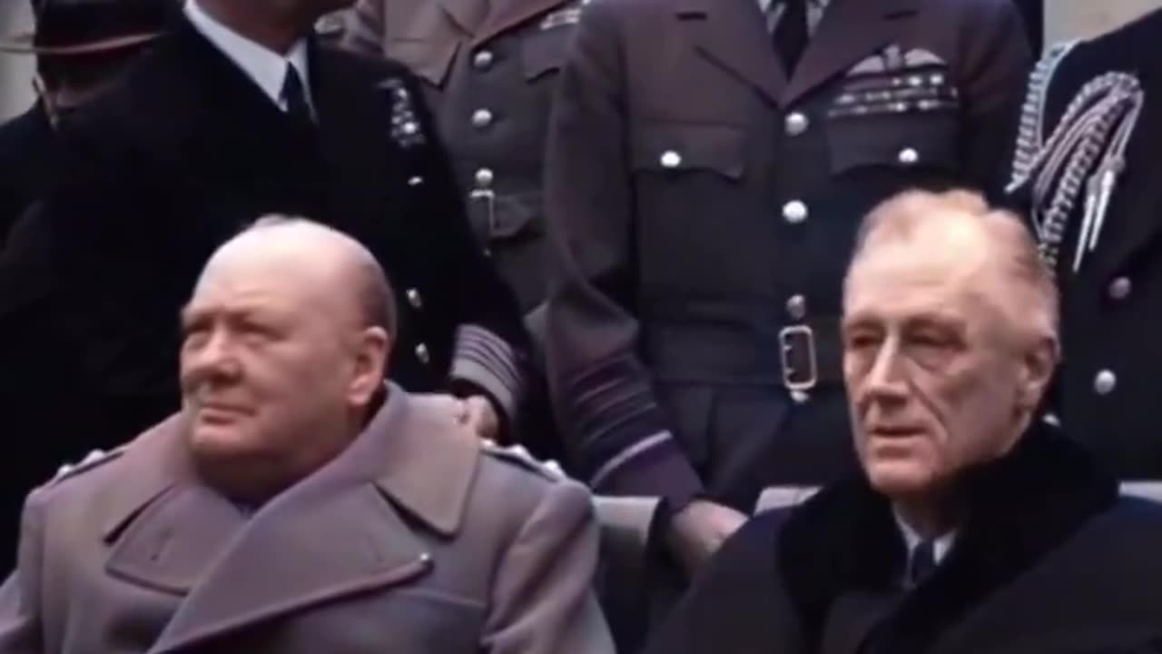 Winston Churchill Franklin D. Roosevelt Joseph Stalin at the Livadia Palace