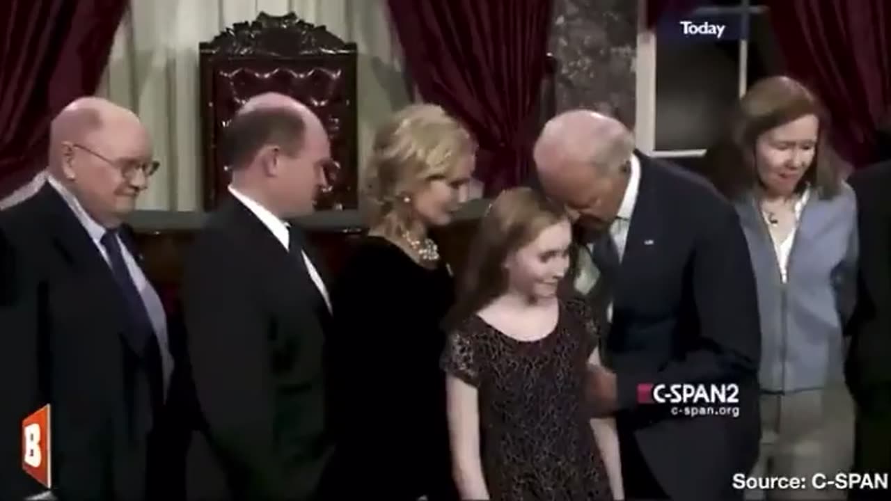 Look at Joe Biden touching little kids.