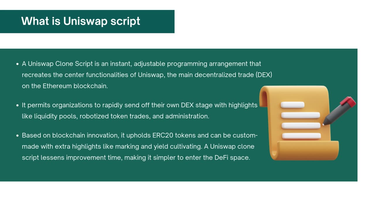 Uniswap clone script - Blockchainx explain