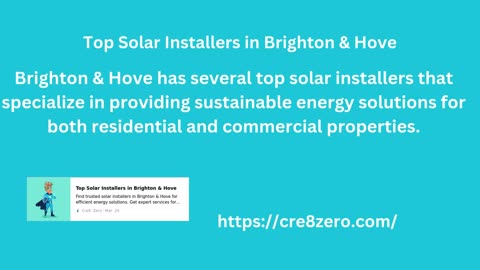 Top Solar Installers in Brighton & Hove