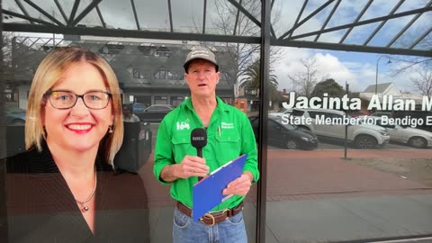 Wade at Premier Jacinta Allen's office, highlighting her criminal actions - 29/8/2024