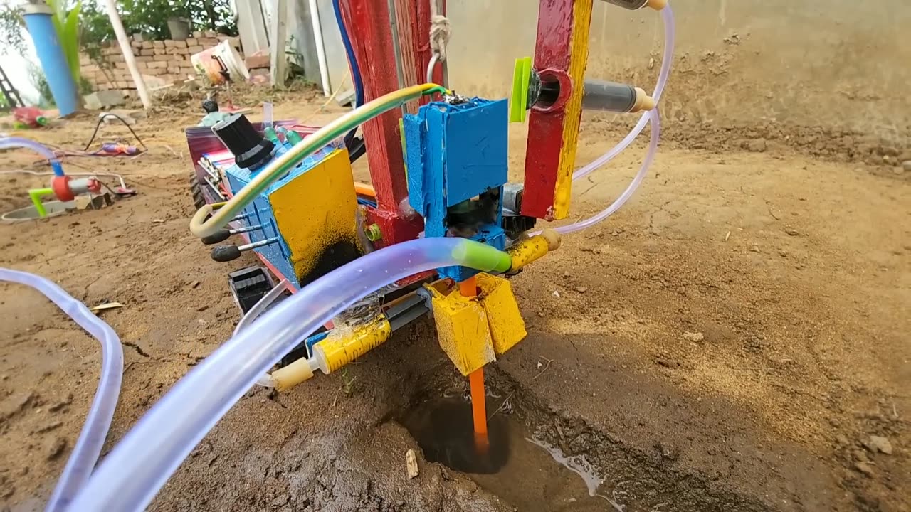 Diy tractor mini borewell drilling machine | Hydraulic powered | Water pump | Science project