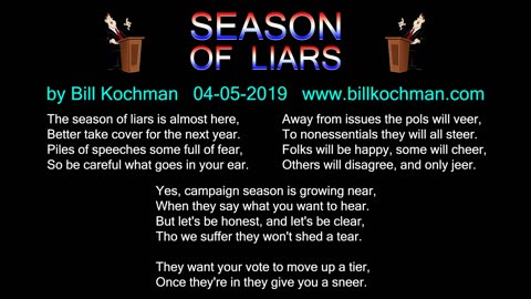 Season of Liars -- a song by Bill Kochman.