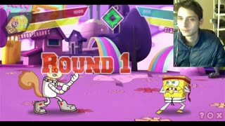 Nickelodeon Super Brawl Showdown! Battle #25 - SpongeBob SquarePants VS Sandy Cheeks The Squirrel