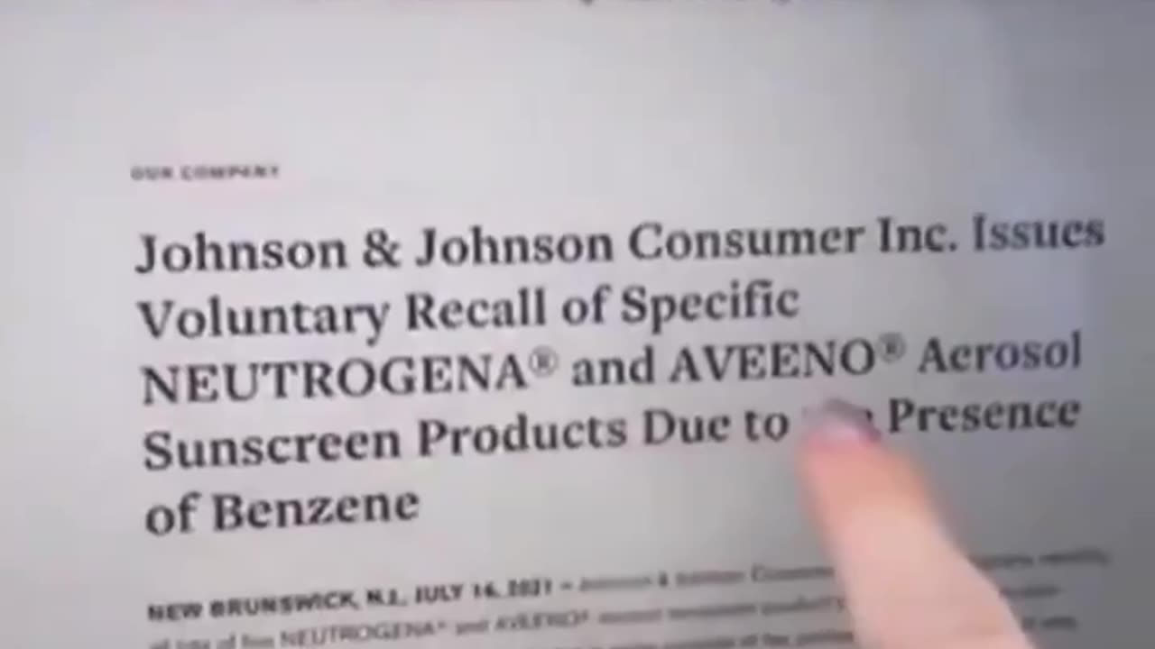 Zonnebrandcrème benzeen