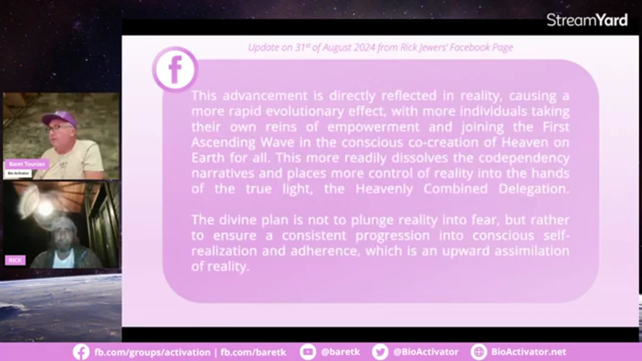Bio Activator - Conversation with Rick Jewers, September 2024