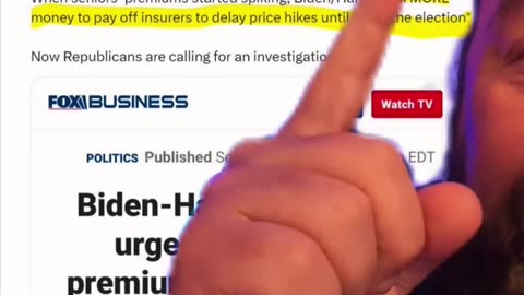 Medicare: Biden/Harris hid the premium increase.