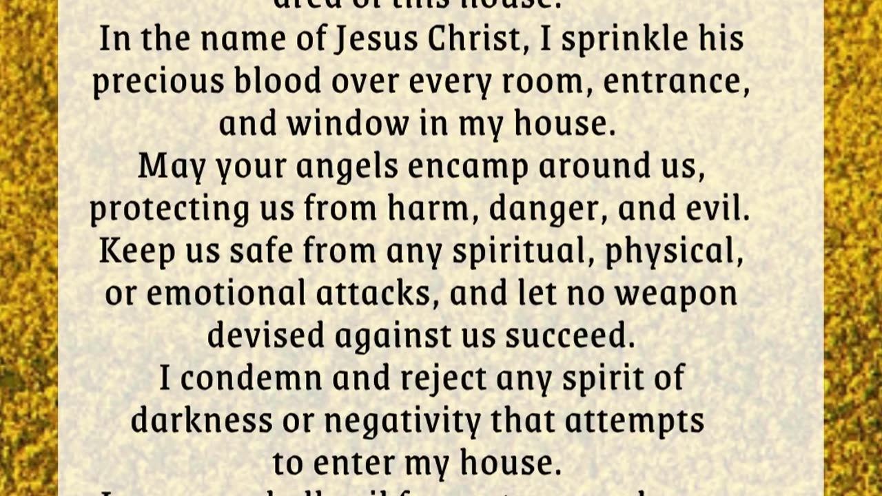 House Protection And Blessings Prayer