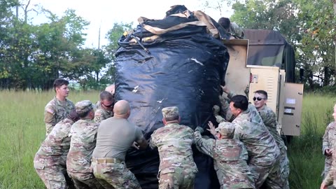 Soldiers Conduct Gladiator Jump in Preparation for Training Exercise