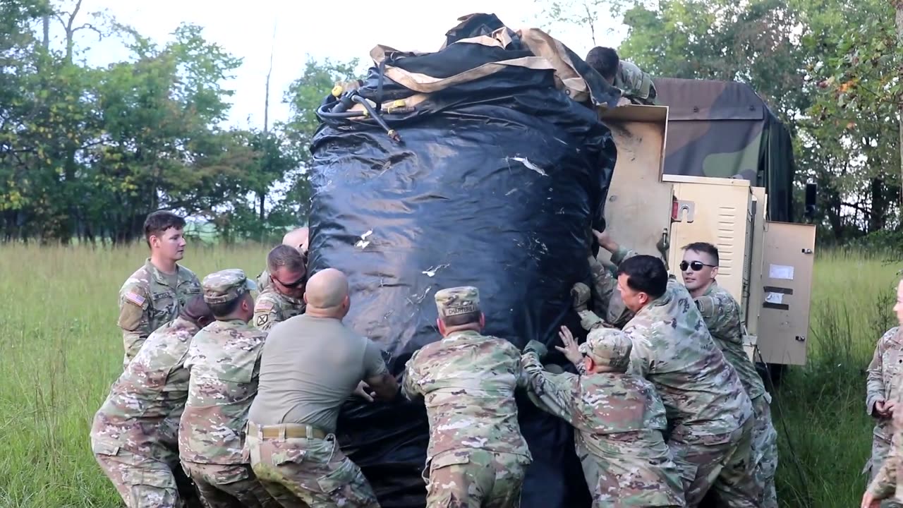 Soldiers Conduct Gladiator Jump in Preparation for Training Exercise