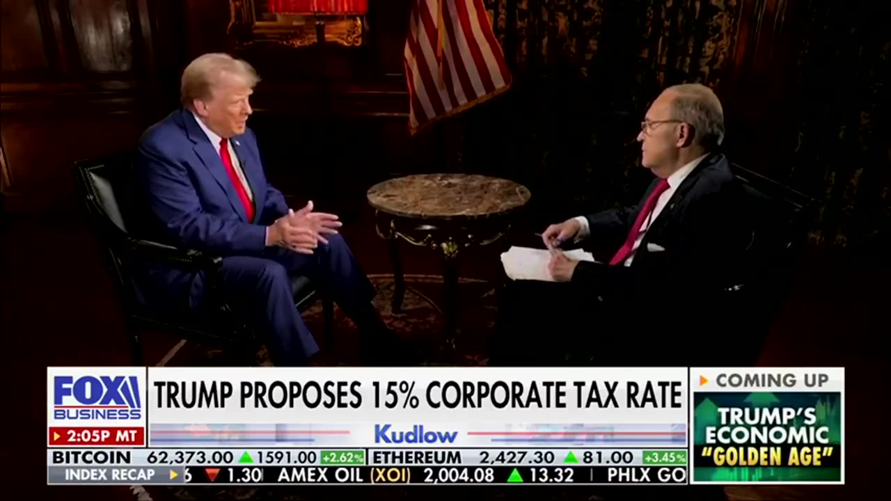 PRESIDENT TRUMP WILL LOWER THE TAX RATE FROM 21% TO 15%