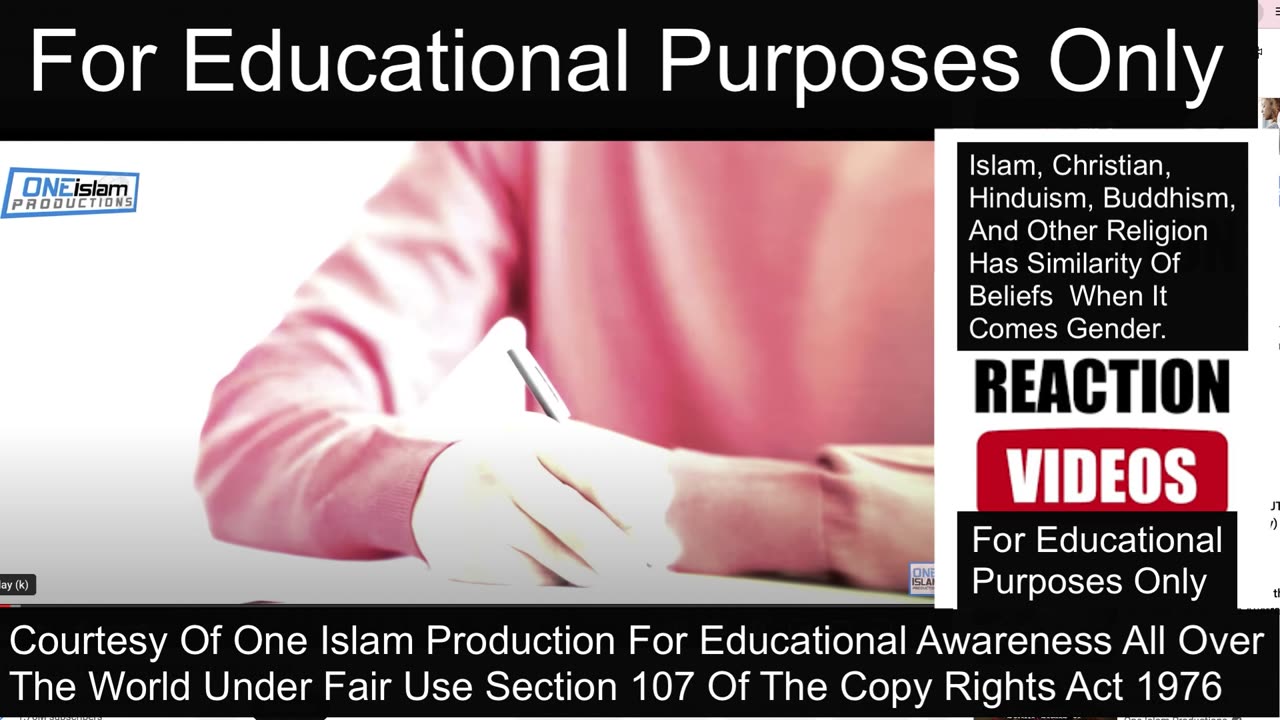 REACTION VIDEO ~ RULINGS ON TRANSGENDERISM IN ISLAM ~ WHAT ISLAM BELIEVES - EDUCATIONAL VIDEO AWARENESS