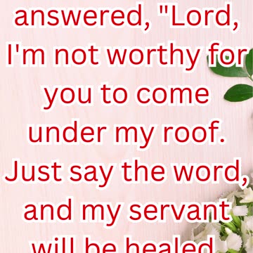 "The Faith of the Centurion" Matthew 8:8.#shorts #youtube #yt #shortsvideo #youtubeshorts #ytviral