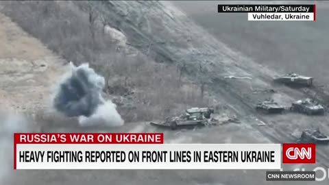 Dramatic video appears to show heavy losses among Russian armored formations