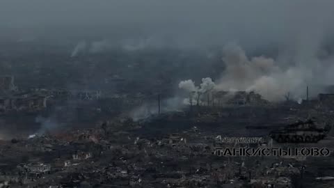 The work of our tank crews in covering assault groups and destroying enemy positions