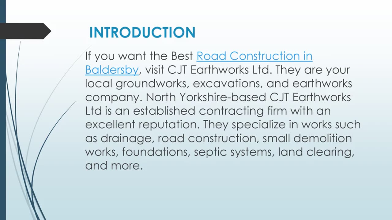 Best Road Construction in Baldersby