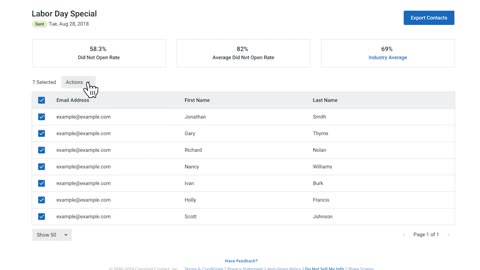 Create a did not open list - Constant Contact