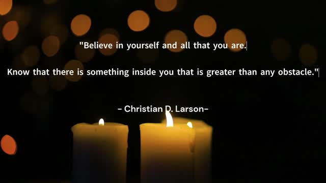 Believe in yourself