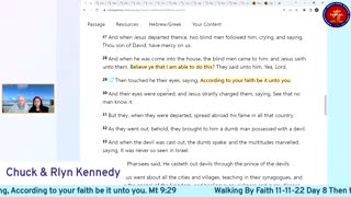 GodIsReal: 11-11-22 Walking by Faith Day 8 - Pastor Chuck Kennedy