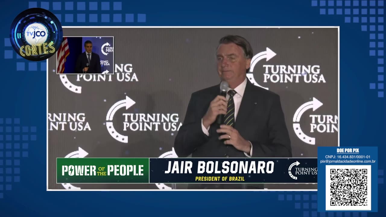 Bolsonaro volta a usar emblemática frase de seu governo e emociona brasileiros em evento nos EUA