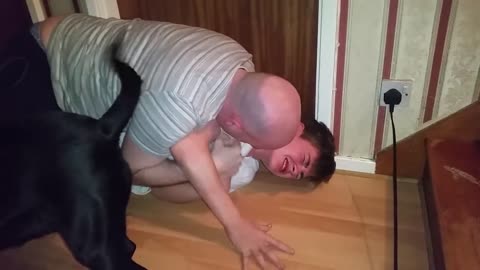 Dad and son have epic WWE wrestling match