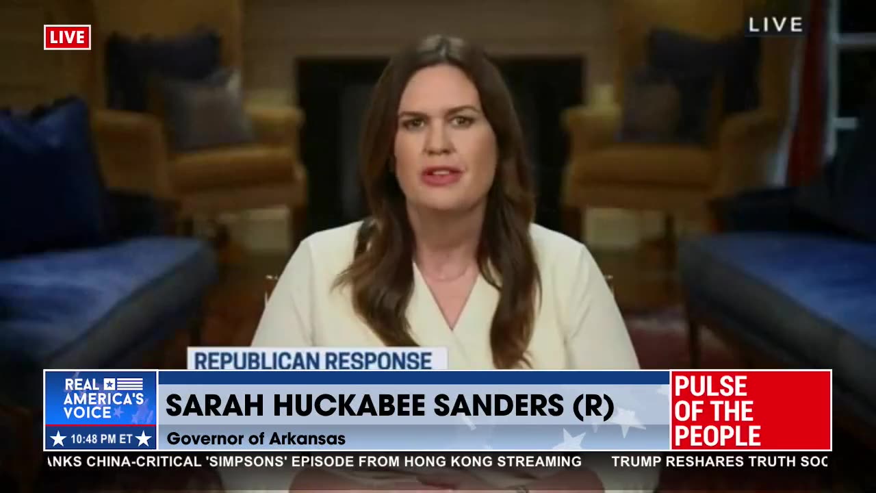 “The Democrats have failed you.” Sarah Huckabee Sanders responds to Biden SOTU