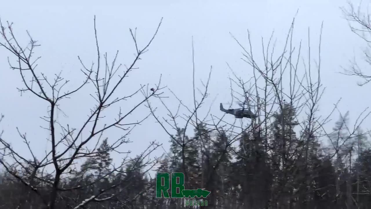 Russian Ka-52 & Mi-8 helicopters flying together