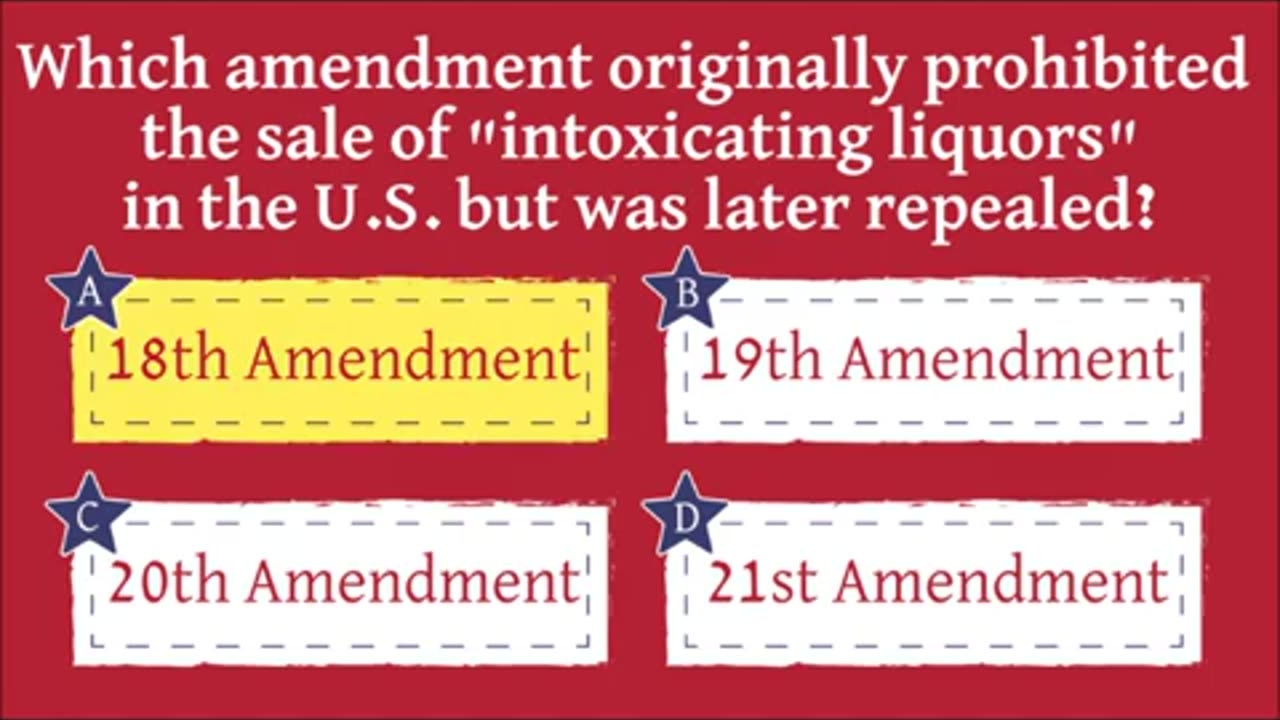 US Constitutional Amendments Trivia Quiz