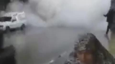 Buildings are still collapsing in Aleppo, Syria.