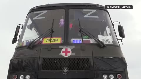 Video of the evacuation of wounded soldiers from a field hospital (LPR) to Russia.